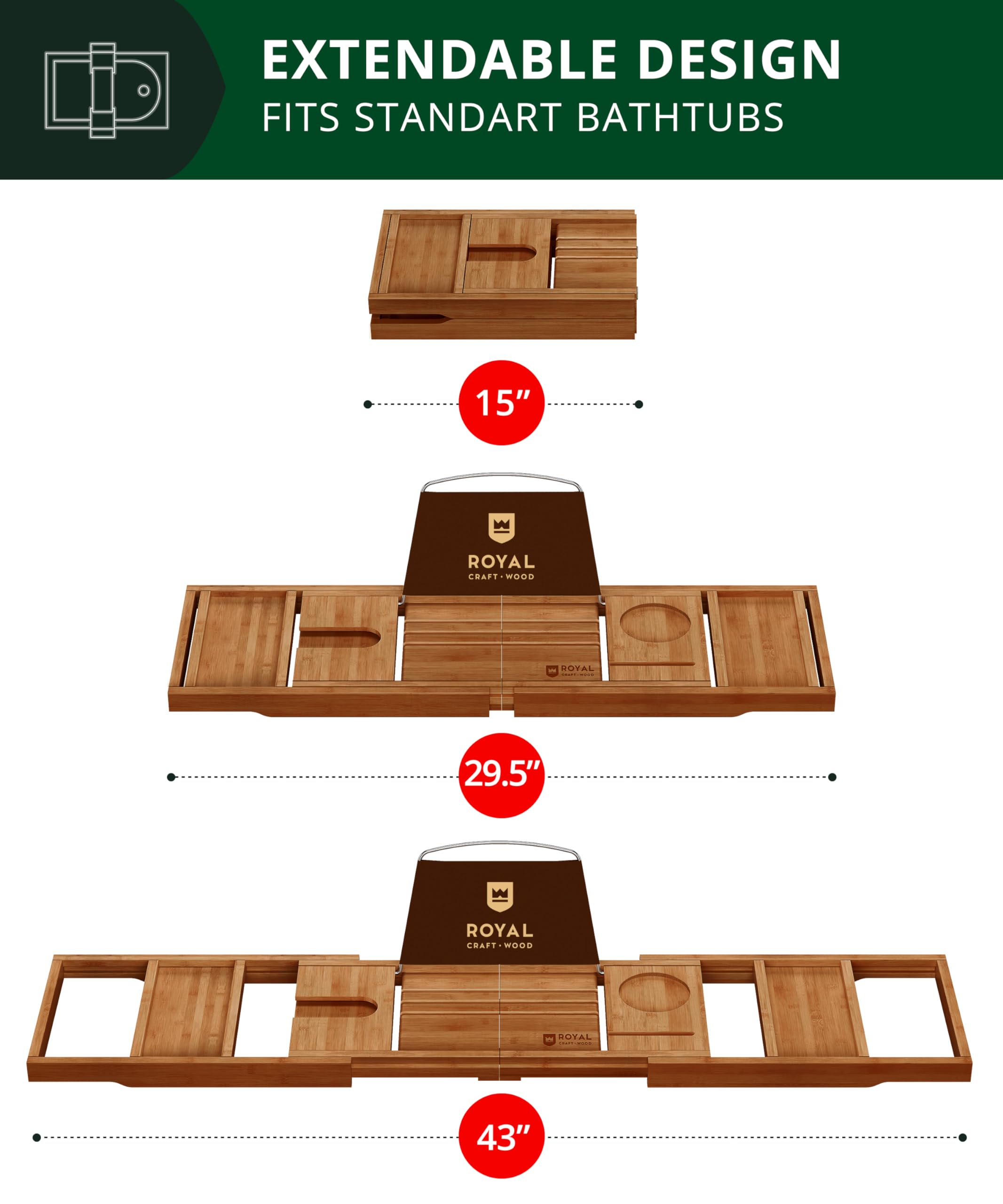 ROYAL CRAFT WOOD phone/tablet slot holds devices hands-free.