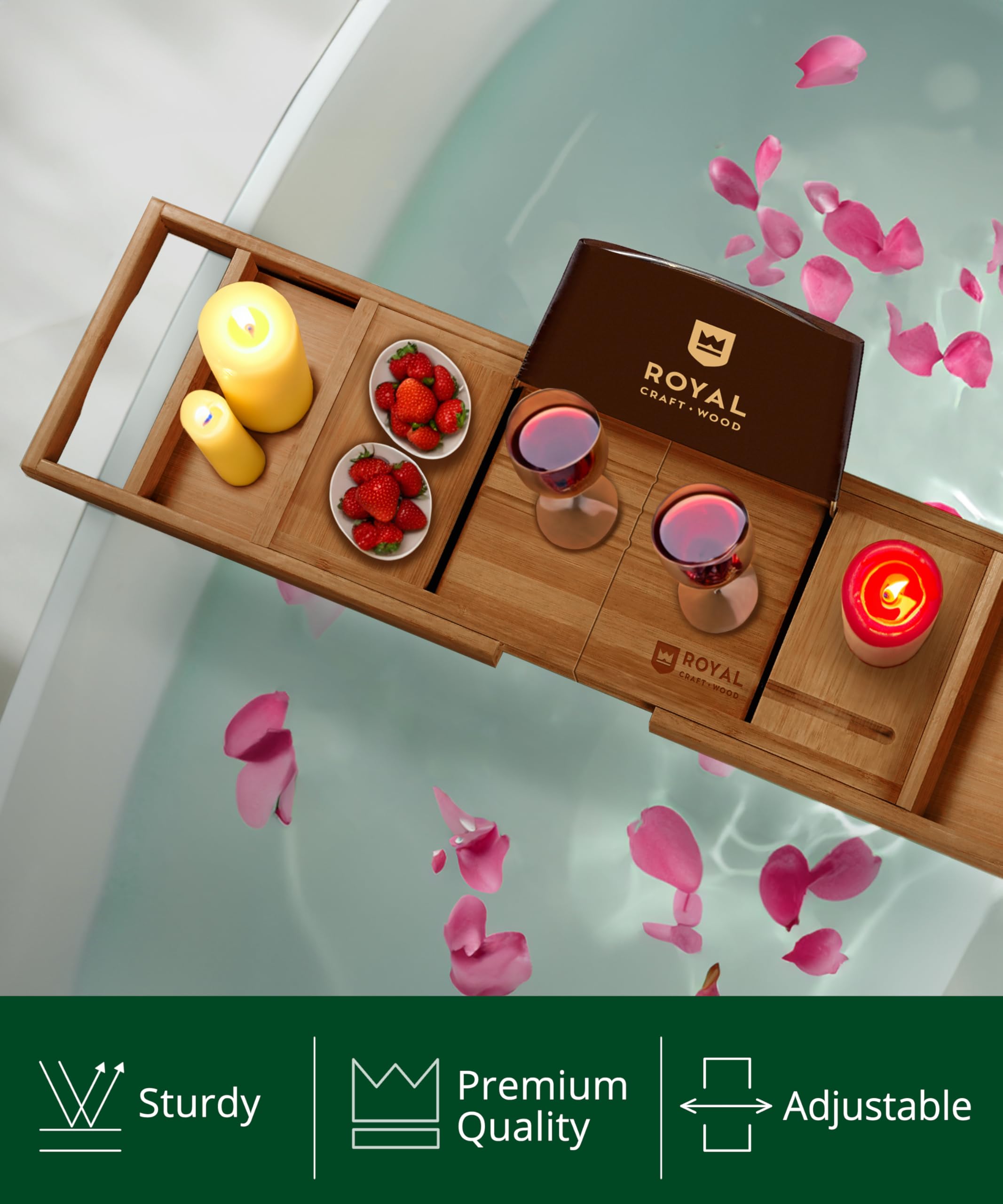 ROYAL CRAFT WOOD waterproof lacquer keeps bamboo protected against water exposure.