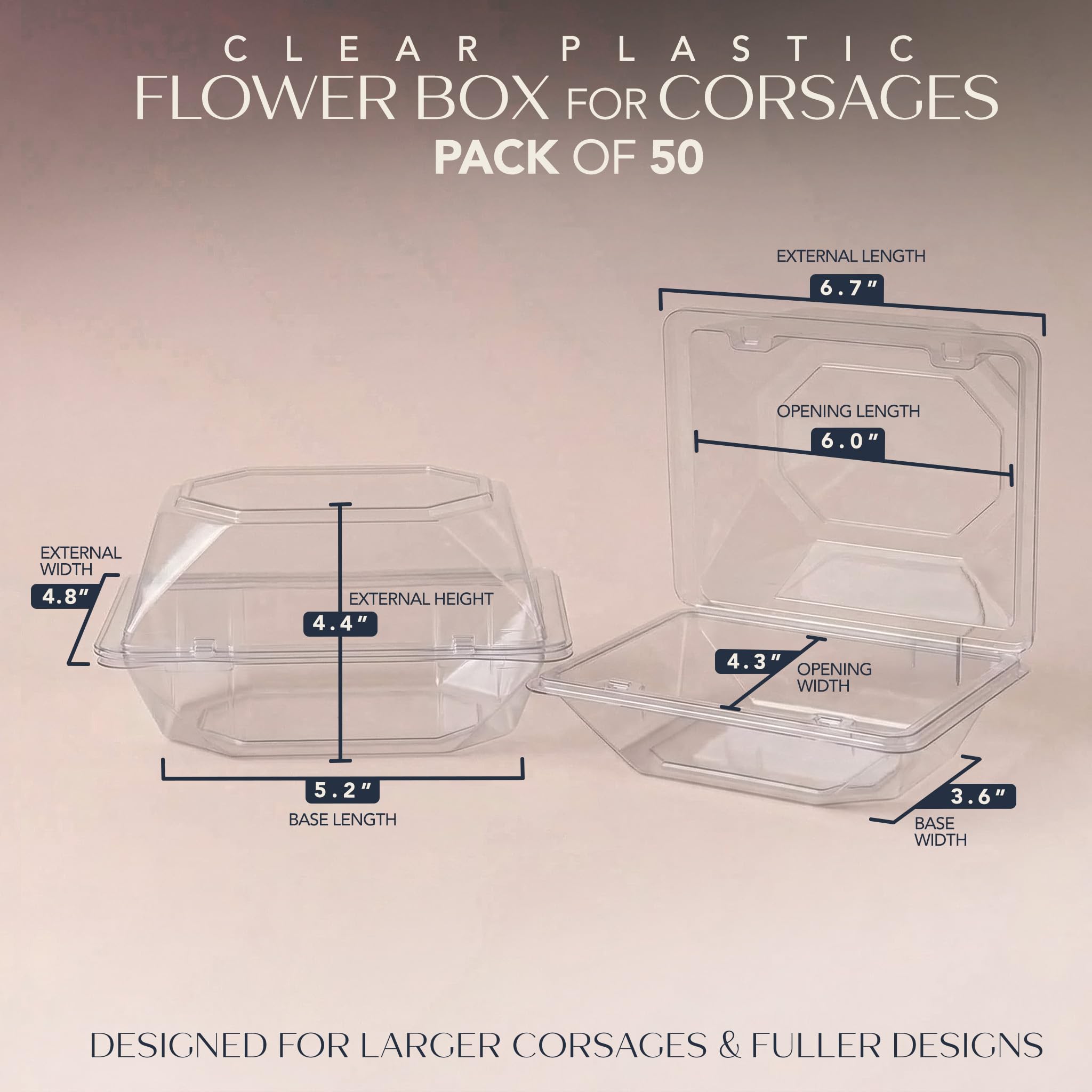 Royal Imports boutonniere box clear displays a boutonniere neatly for prom or wedding.