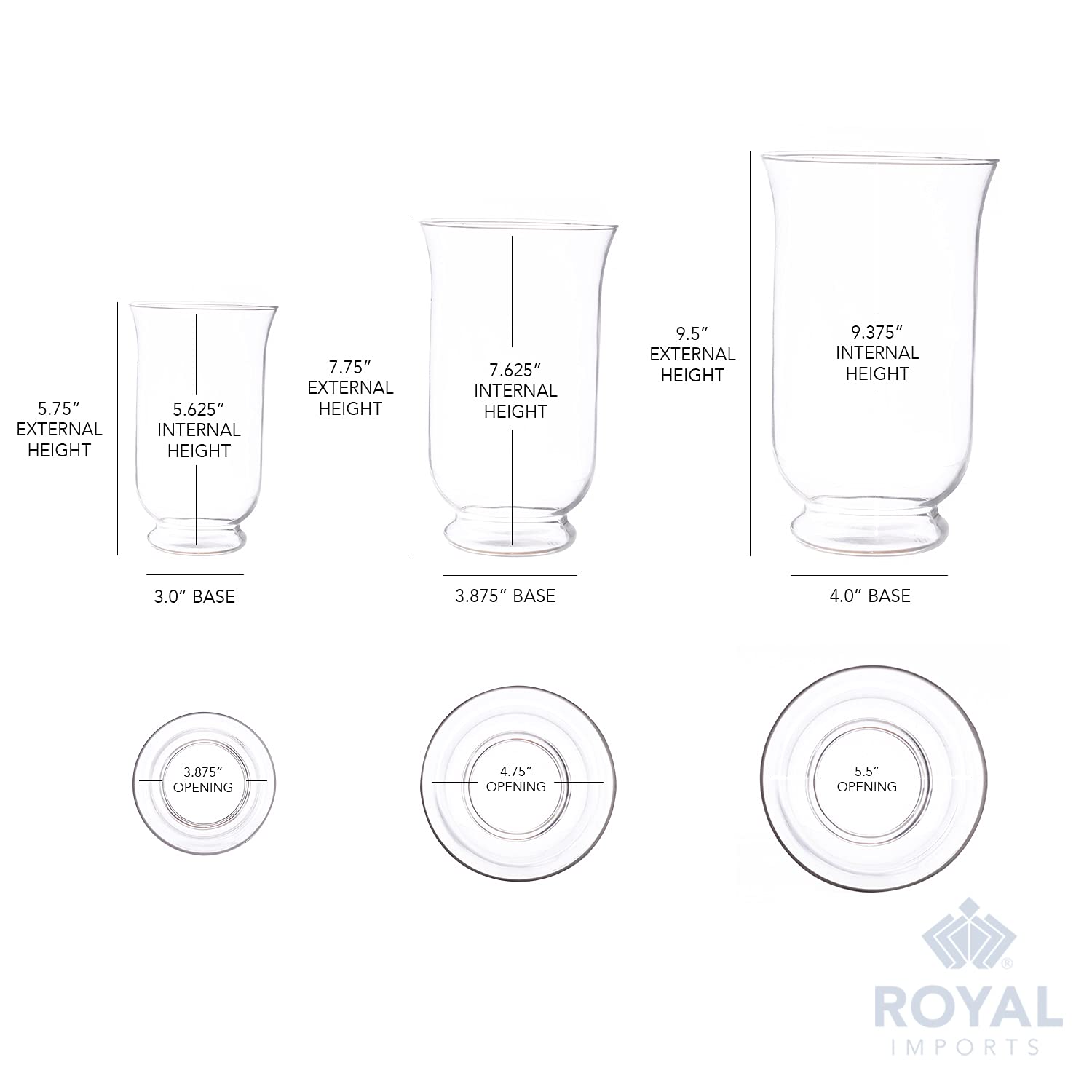 Royal Imports decorative centerpiece glass for weddings, holidays, and seasonal displays.