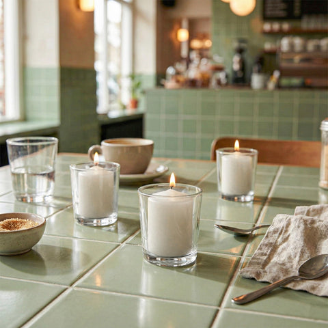 Royal Imports dripless wax votives promote clean, mess-free setups
