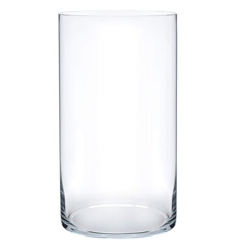 Royal Imports flower glass vase in cylinder shape highlighting blooms for a centerpiece