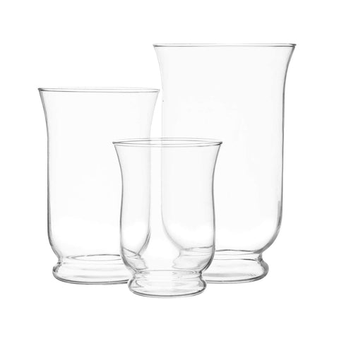 Royal Imports hurricane candle holder with clear glass, sturdy base for secure pillar candles.