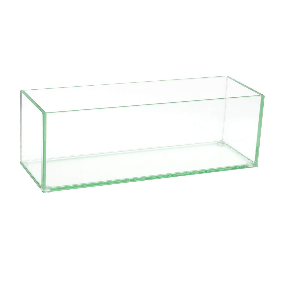 Royal Imports rectangle vase 12in clear glass showcases fresh florals with pristine clarity