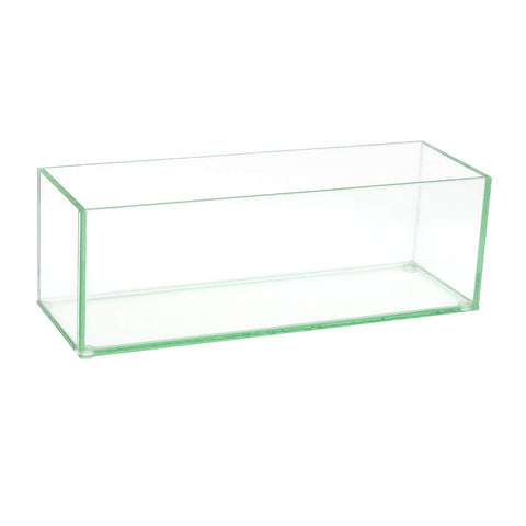 Royal Imports rectangle vase 12in clear glass showcases fresh florals with pristine clarity