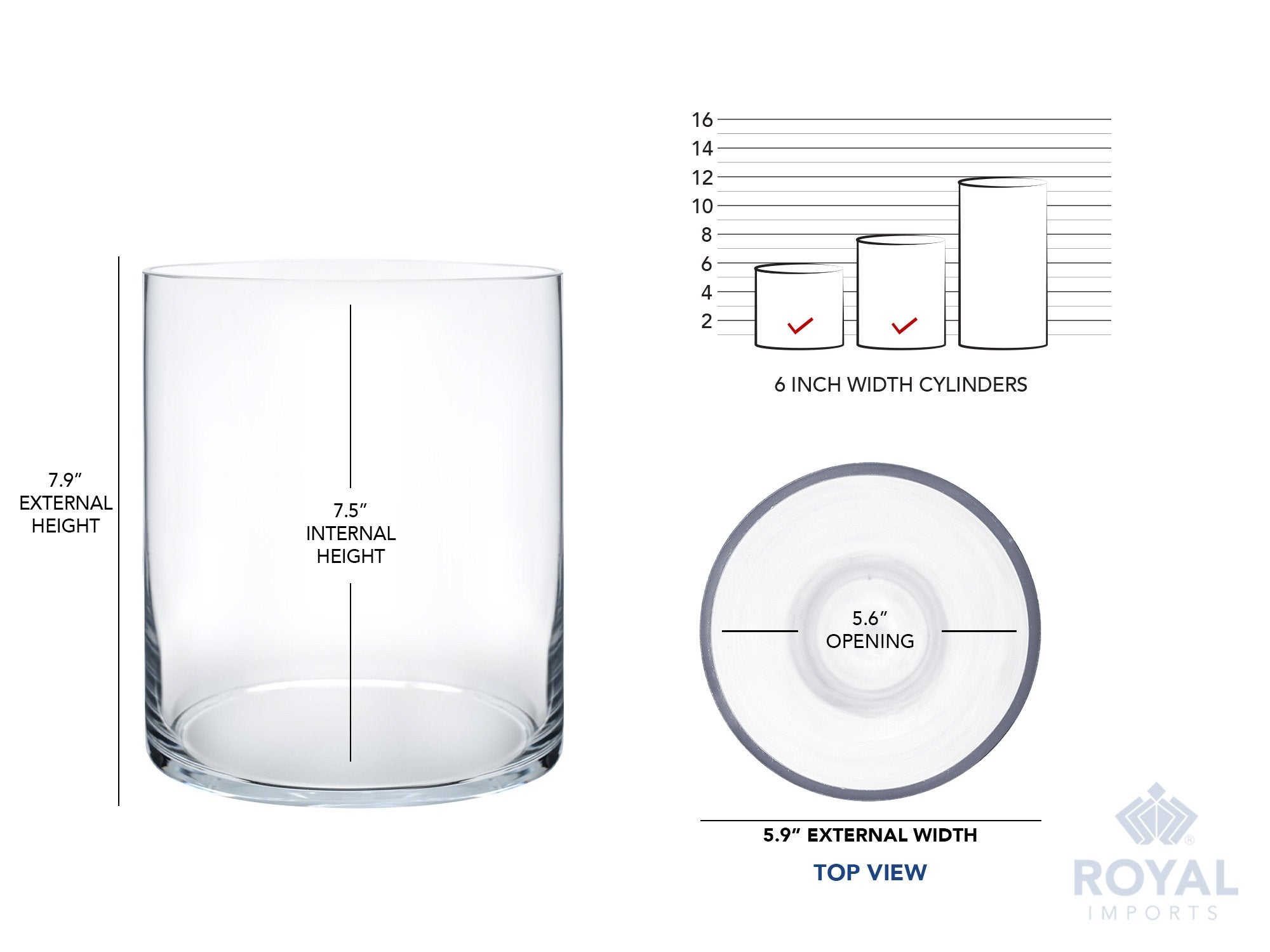 Royal Imports weighted-base vase ensures secure arrangements on banquet tables