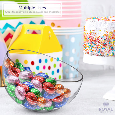 Royal Imports tilted bubble bowl with flowers creates a modern tabletop focal point