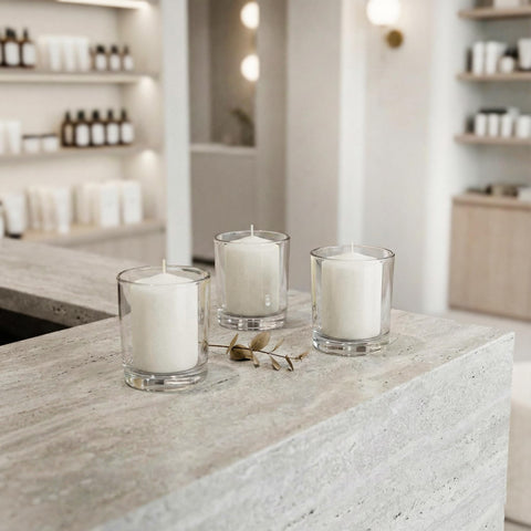 Royal Imports unscented votive candles ideal for weddings and spas