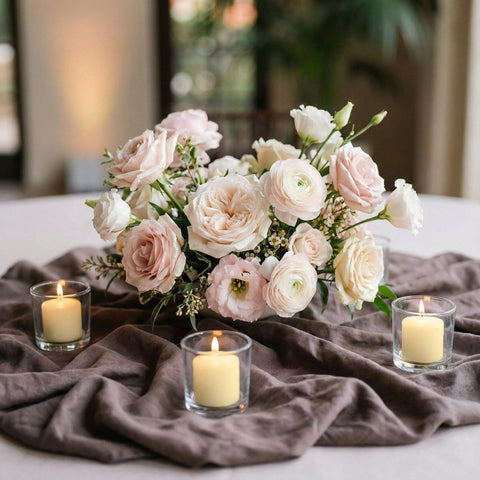Royal Imports 2-inch and 4-inch candles showcase long burn and smoke-free glow.