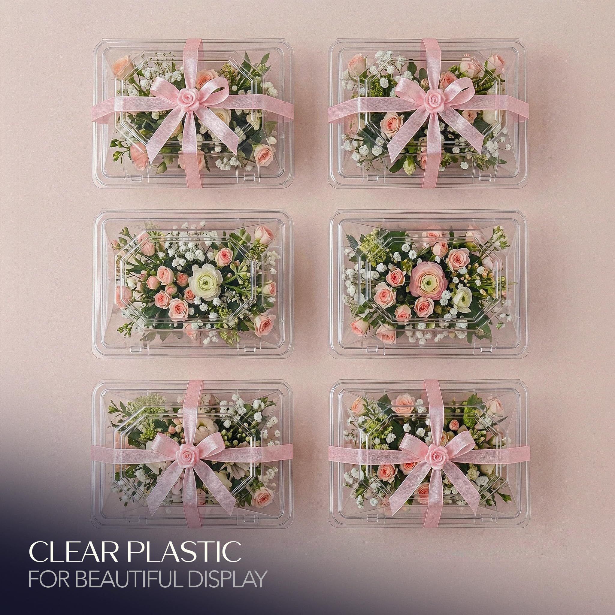 Royal Imports wedding bouquet box clear frames a bouquet for display or gifting.