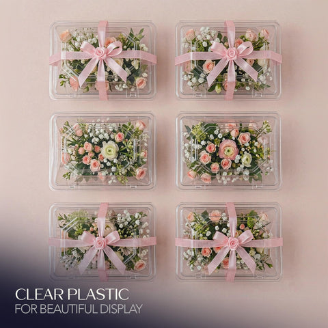 Royal Imports wedding bouquet box clear frames a bouquet for display or gifting.