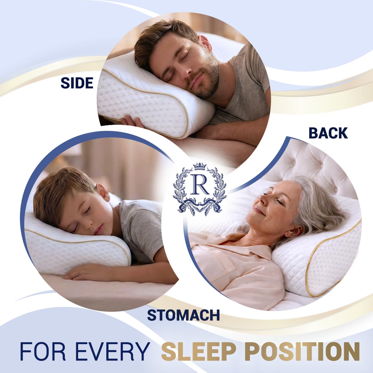 Royal Therapy pillow includes OEKO-TEX cover that wicks moisture.