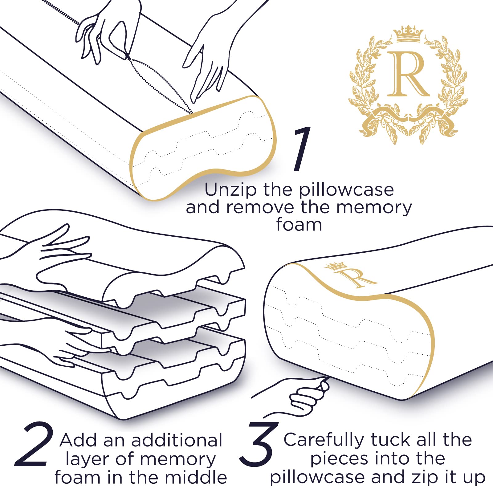 Royal Therapy pillow rated for durability and long-lasting bounce without losing shape.