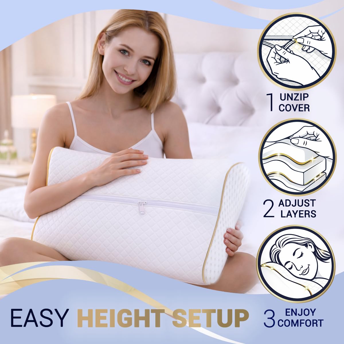Royal Therapy rayon bamboo cover provides heat-dissipating comfort for cooler nights.