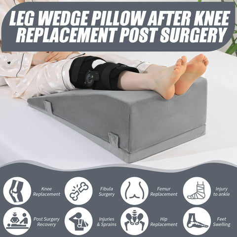 ROYALAY leg elevation pillow ergonomic wedge supports comfort during recovery.