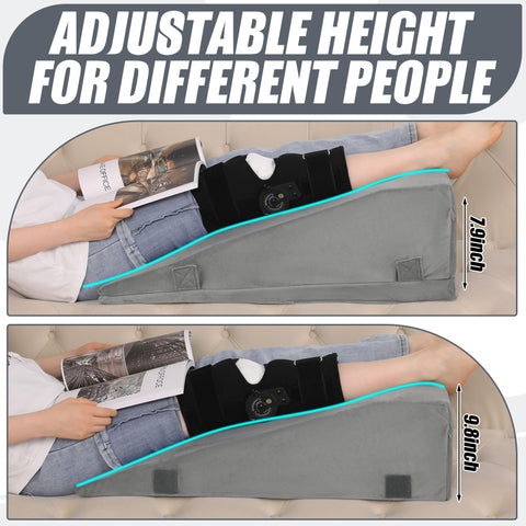 ROYALAY leg elevation pillow features removable cover for easy washing and maintenance.
