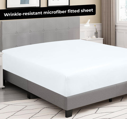 Royale Linens hotel-quality bed sheets for guest spaces.