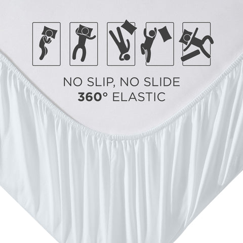 Royale Linens hotel-quality king fitted sheet in pristine white.
