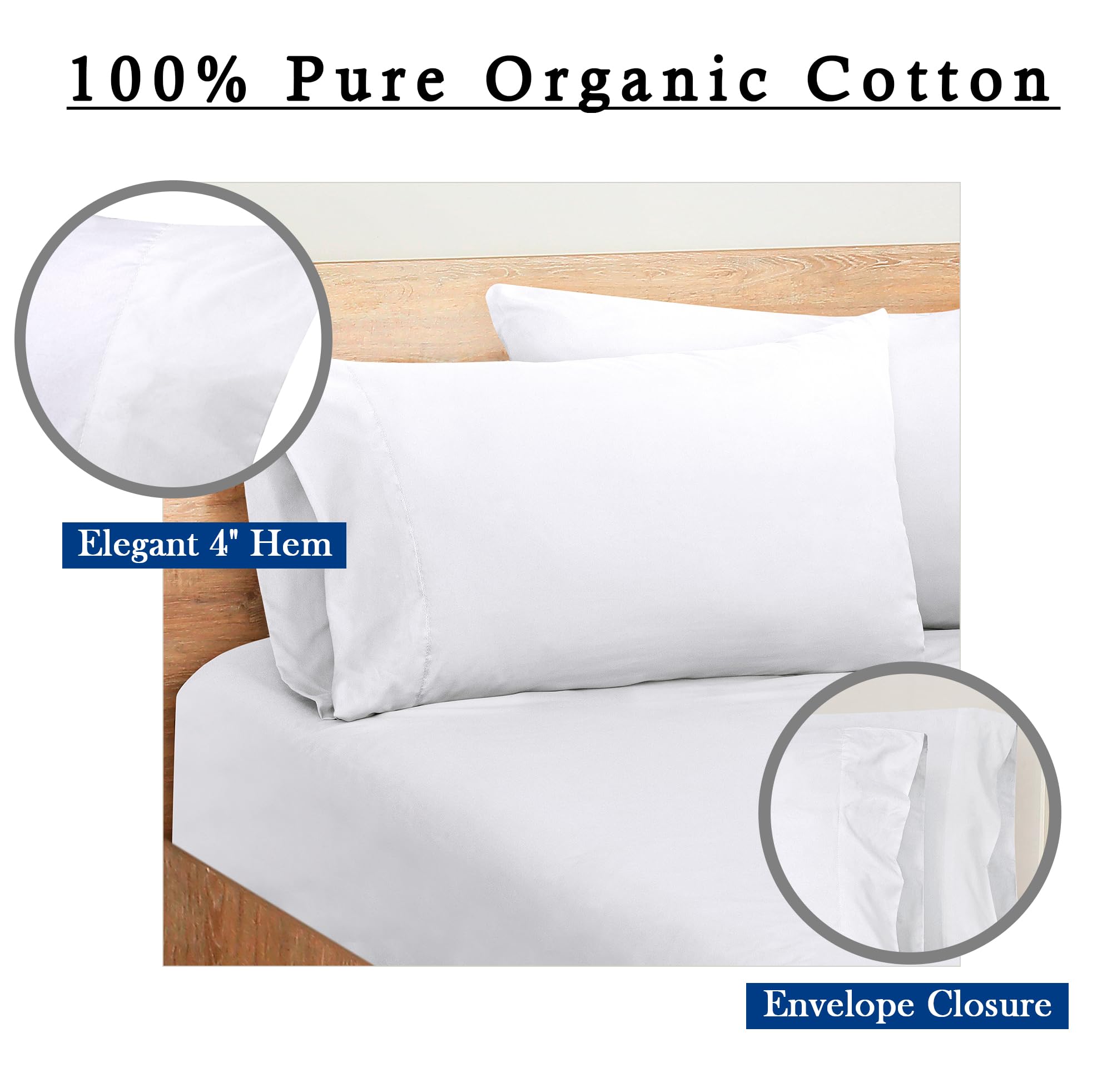 Royale Linens OEKO-TEX certified label on pillowcase for safe everyday use.