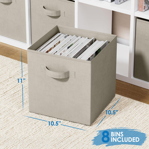 Royexe foldable fabric bin open-drawer view, quick-access organization.