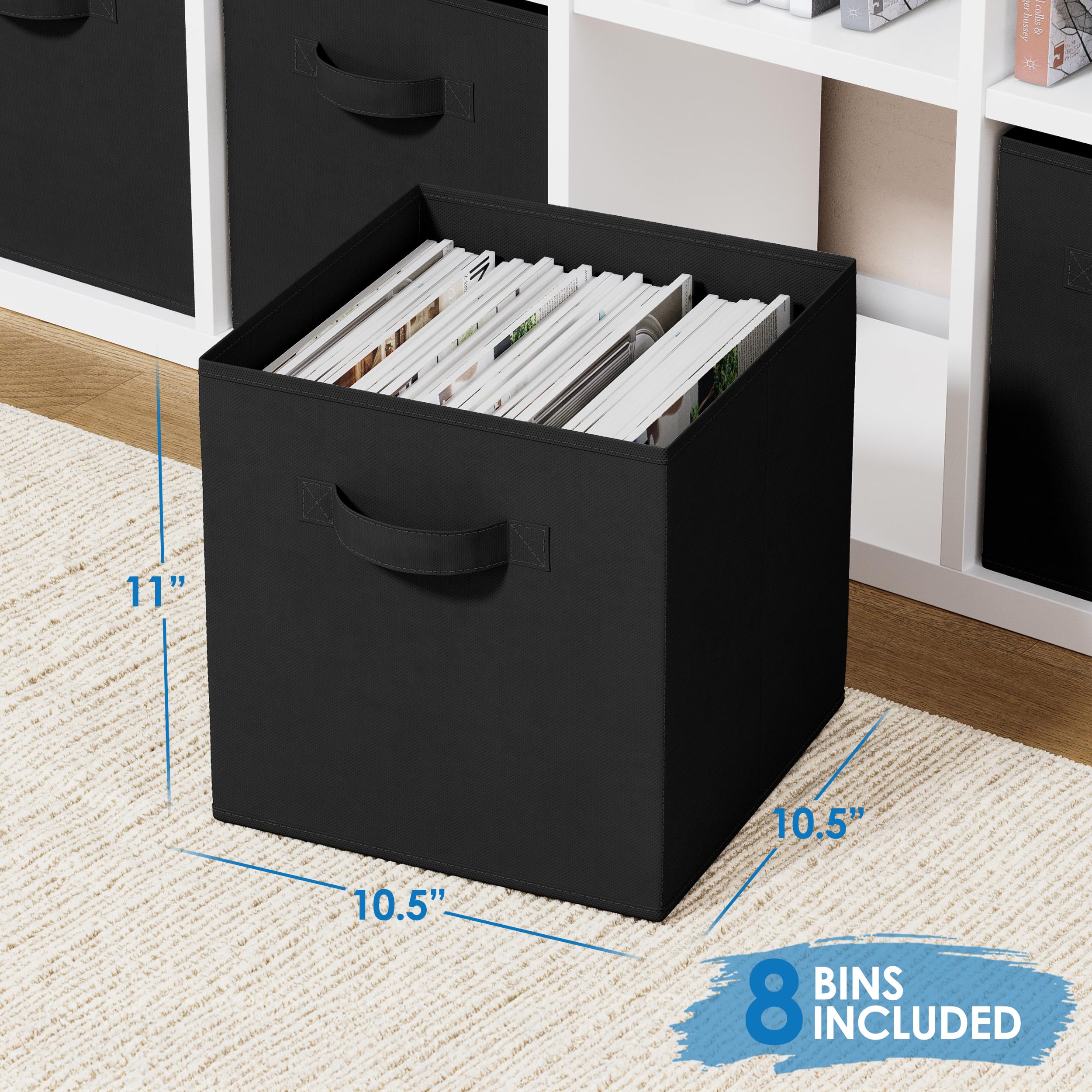 Royexe storage cubes with dual handles ideal for easy carrying and organizing