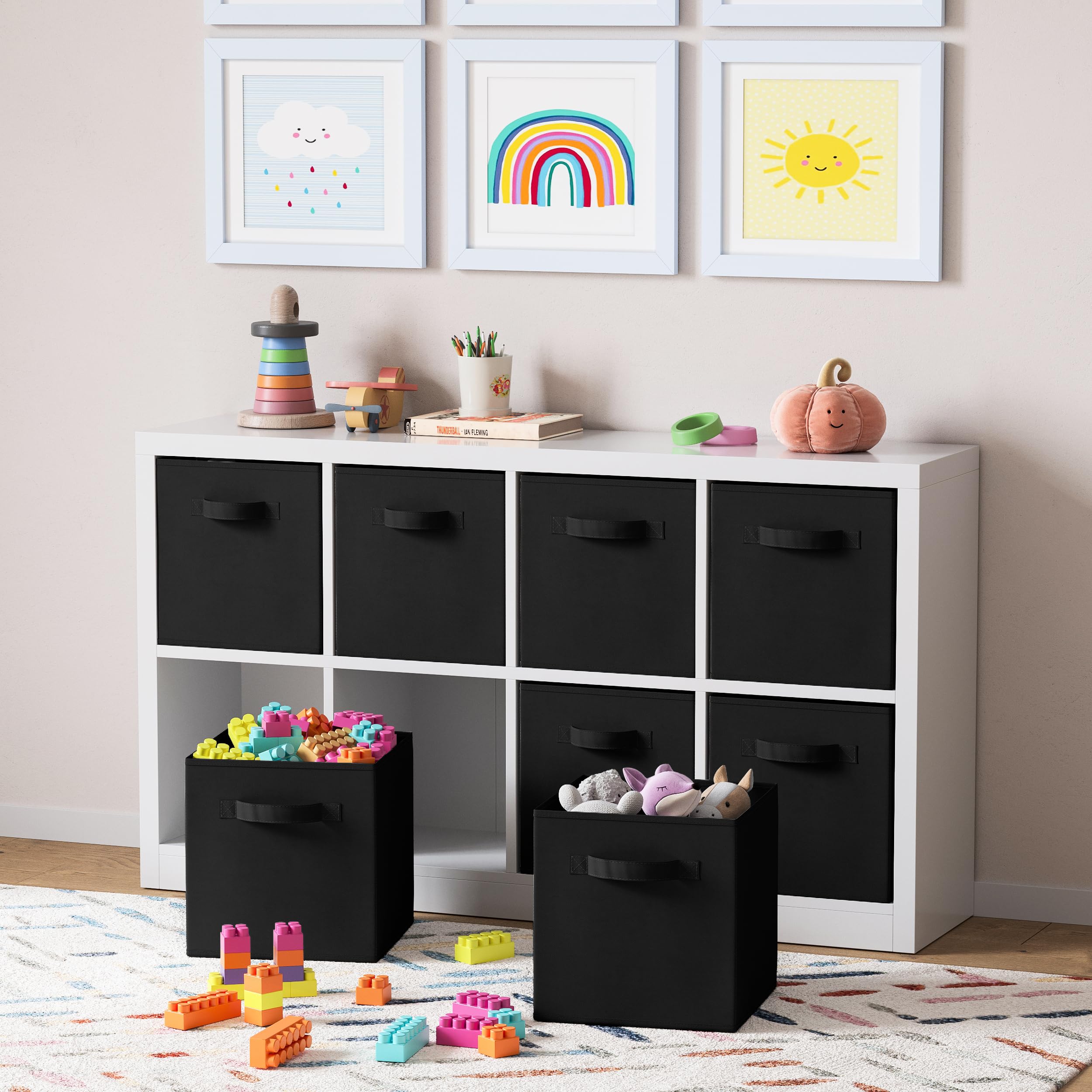 Royexe storage cubes in black color match any room decor