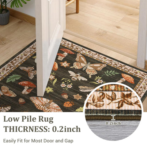 ROYHOME brown modern boho pattern complements contemporary interiors with warmth.