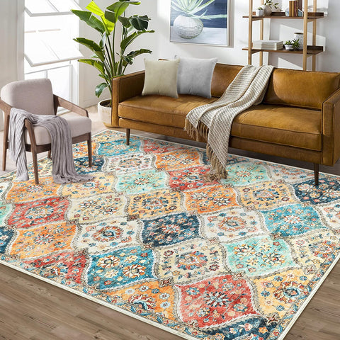 ROYHOME kids and pets friendly rug in a living room setting