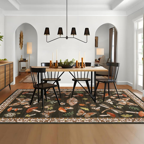 ROYHOME stain-resistant polyester keeps colors vibrant with everyday spills and foot traffic.