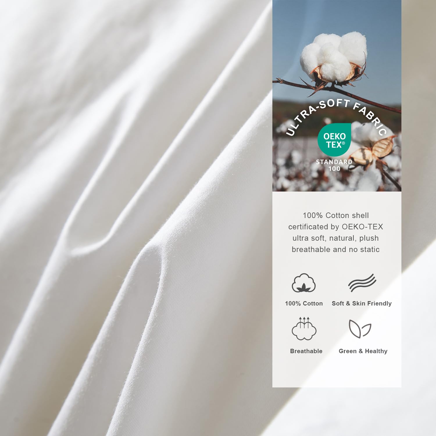 Royoliving corner tabs detail ensures securely positioned duvet insert