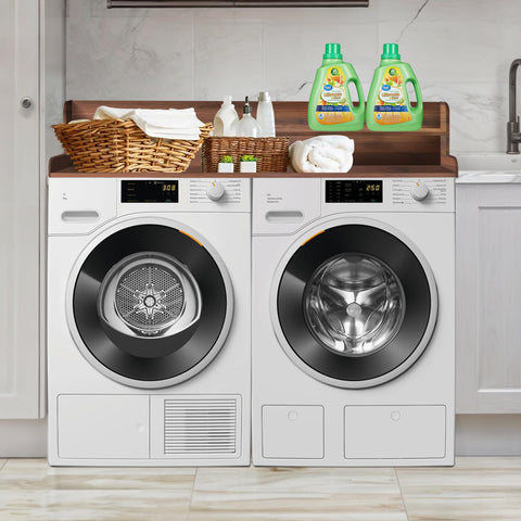 Royxen countertop installed over washer and dryer supports folding and sorting.
