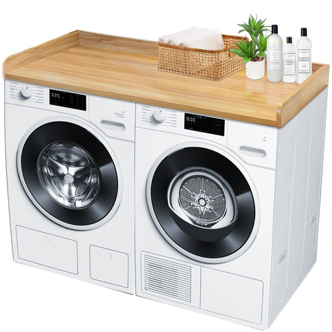 Royxen oak countertop top view showing wide folding space for laundry tasks