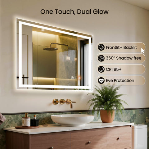 Rpoesx mirror offers three color temps for any mood.
