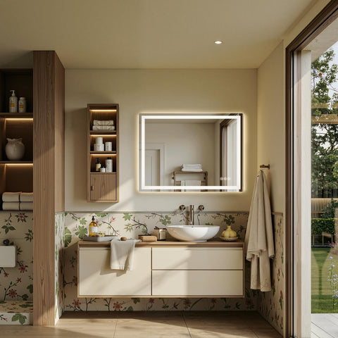 Rpoesx anti-fog LED mirror keeps the bathroom clear during showers