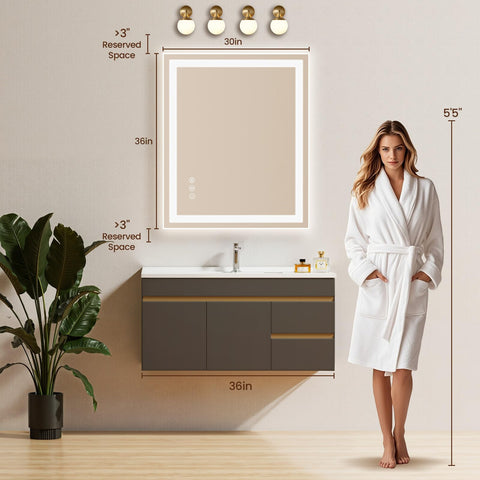 Rpoesx 30x36 vanity mirror ideal for daily routines