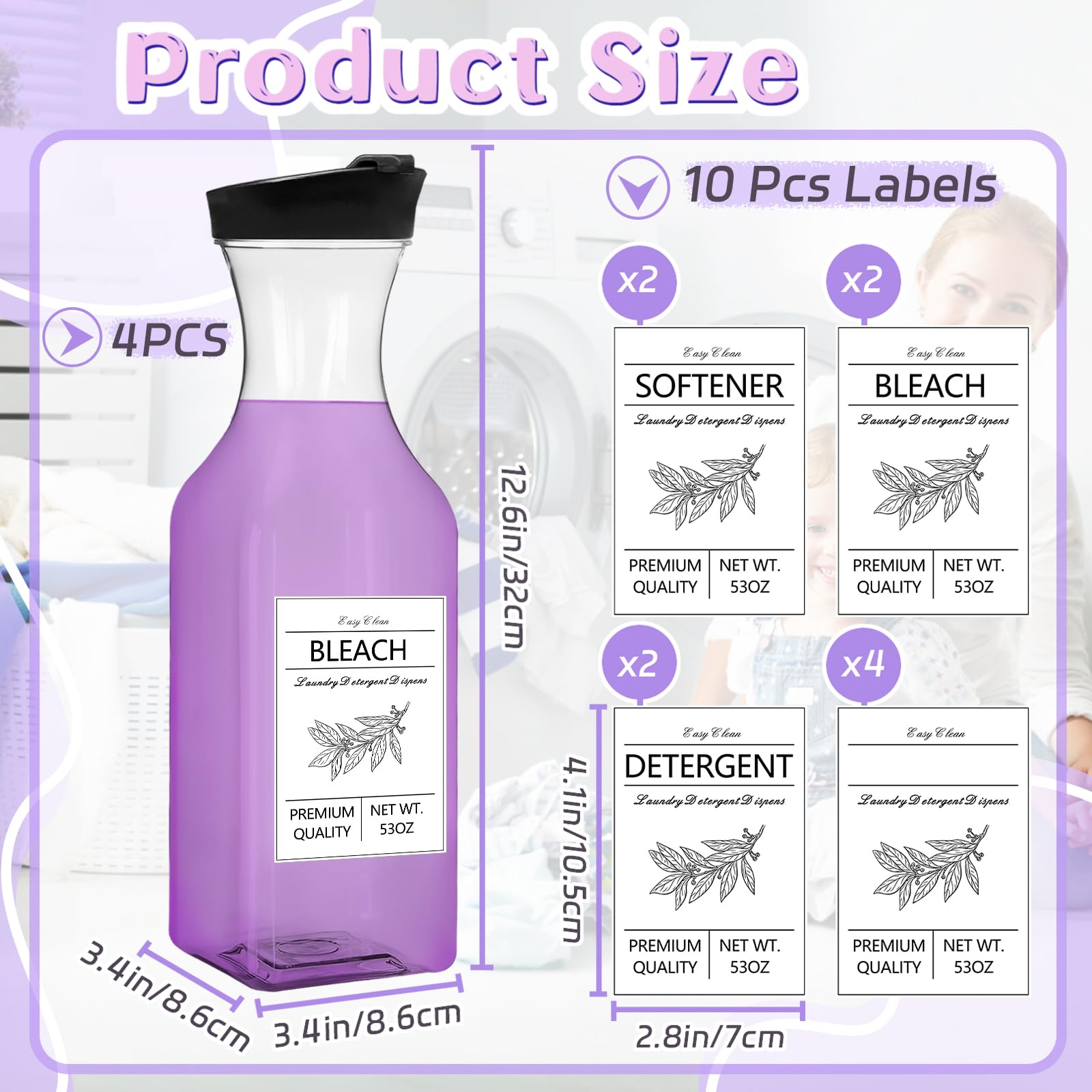 Rrshnsgv dispenser with label attached helps quickly identify contents.