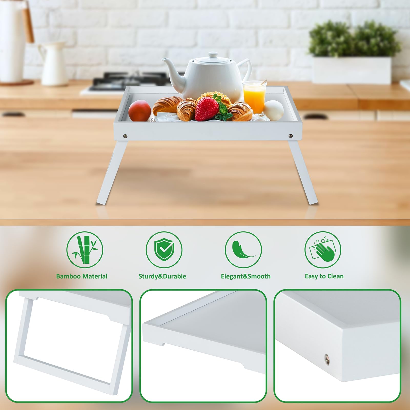 RRX bamboo bed tray serving as laptop desk on sofa