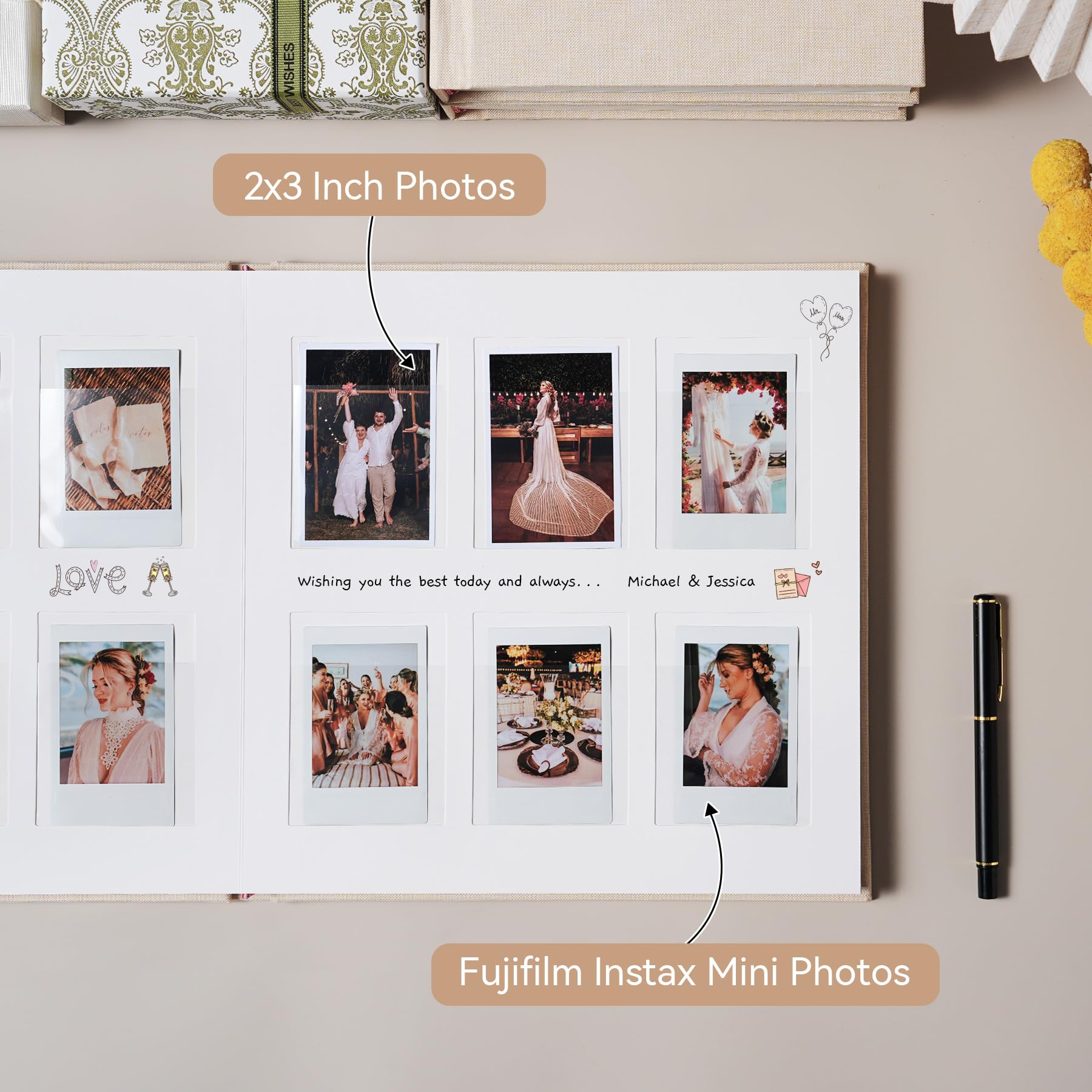 Rseozr Instax Mini Photo Album holds 168 pockets for ample keepsakes.