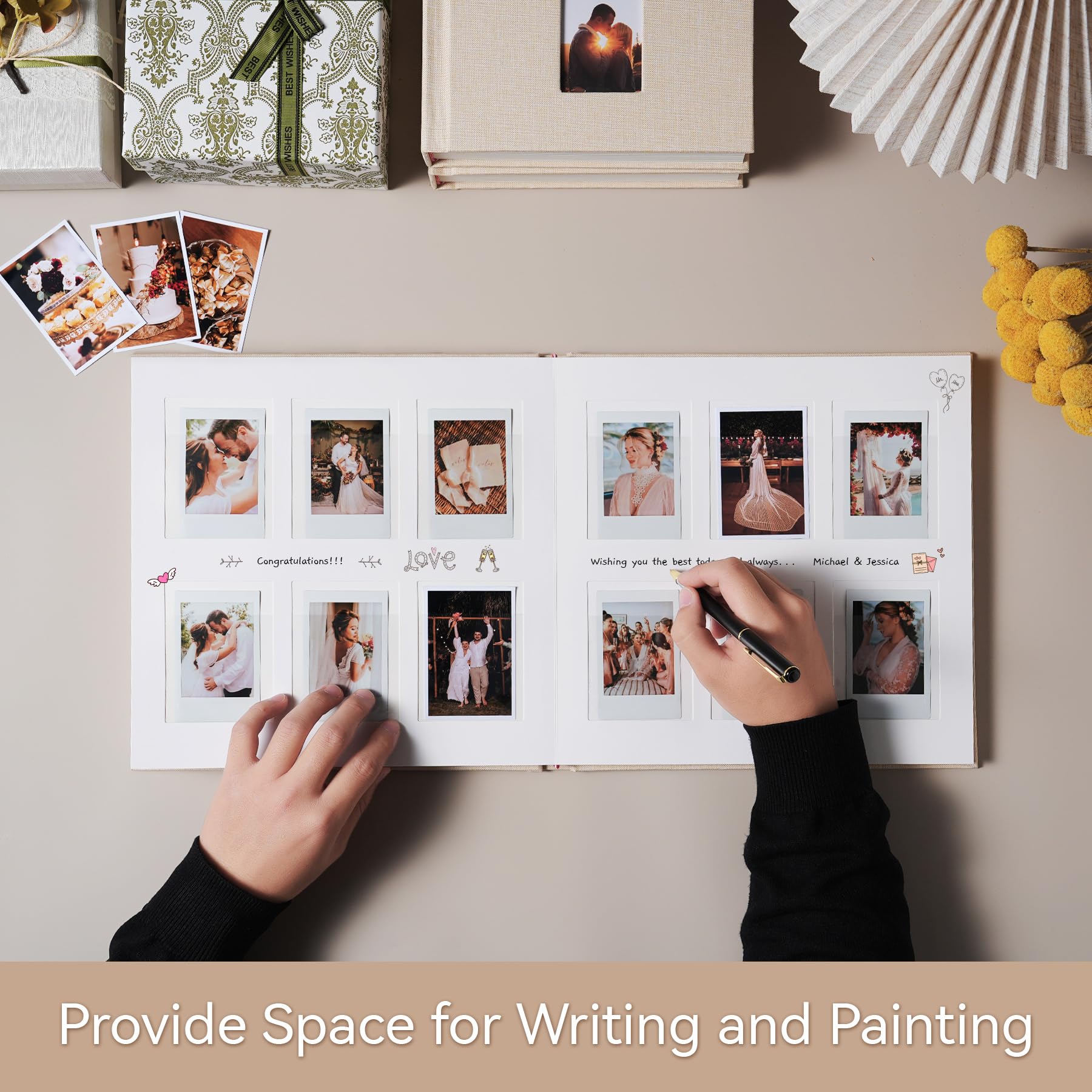 Rseozr Instax Mini Photo Album uses acid-free paper for clean writing.