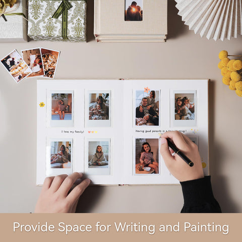 Rseozr Instax mini photo album writing area beside each memory
