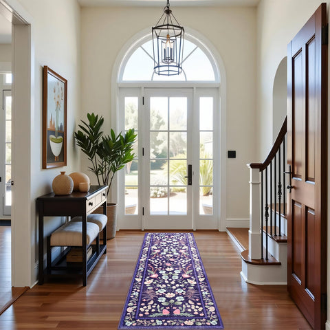 Rtizon Runner Rug low-pile texture feels soft and resists snagging.