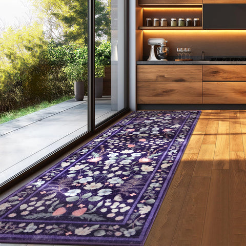 Rtizon Runner Rug stain-removal demo shows quick cleanup with simple washing.