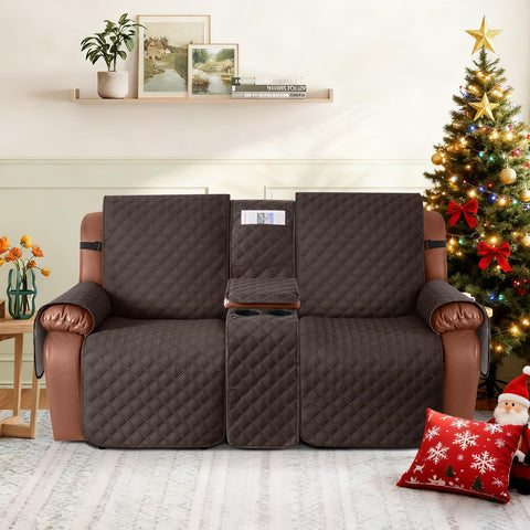 Ruaozz pet-friendly protection for kids and dogs on a reclining sofa.