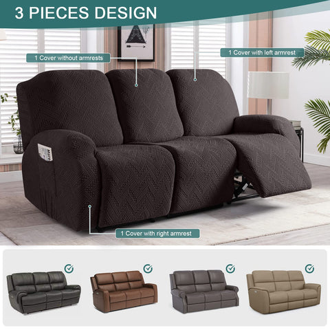 Ruaozz elastic-bottom recliner cover stays securely in place.