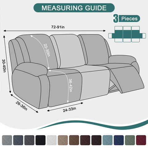 Ruaozz chocolate recliner cover with full-coverage design for your sofa.