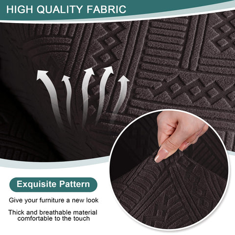 Ruaozz recliner cover with pockets keeps remotes and phones within reach.