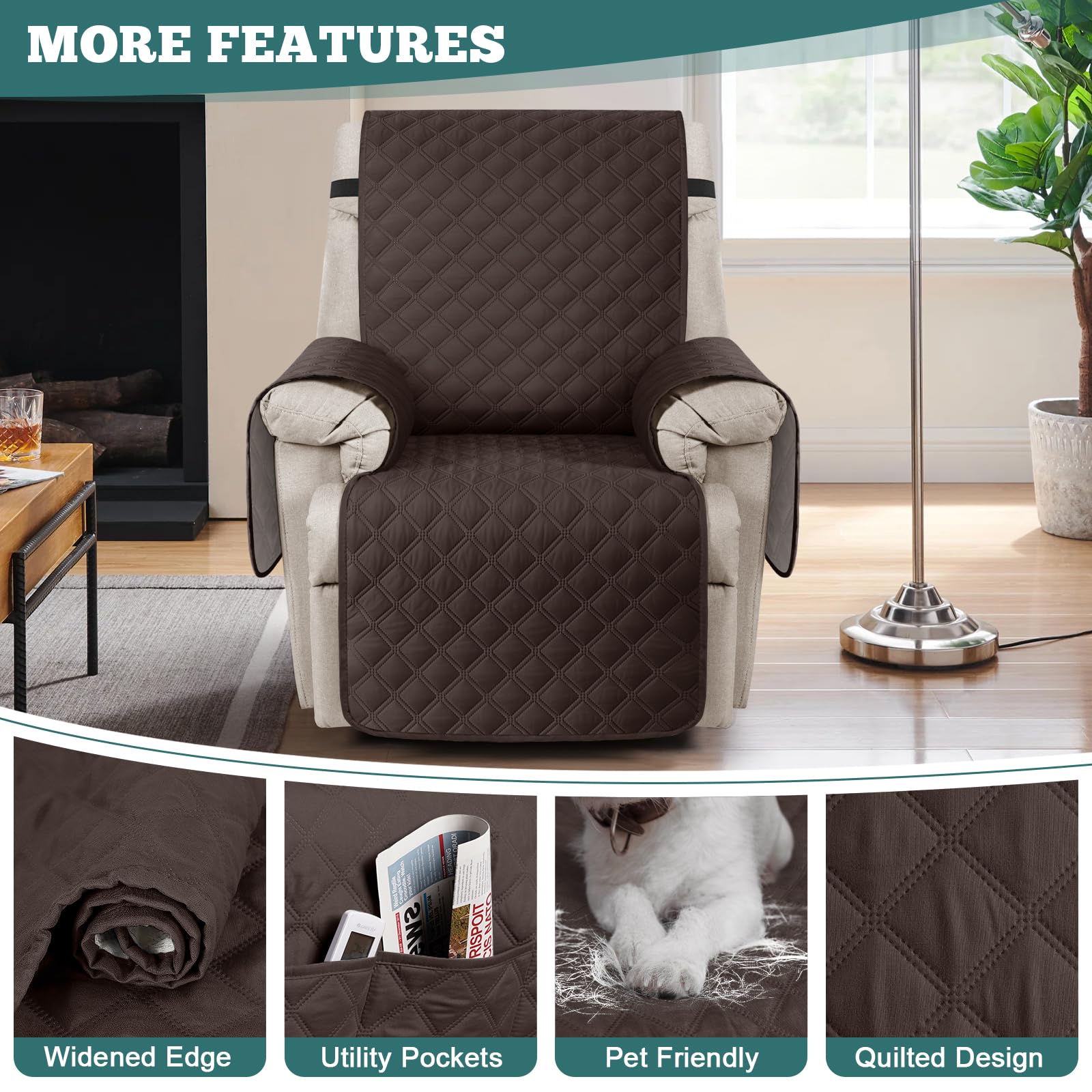 Ruaozz durable stitching and quality detail on chair cover.