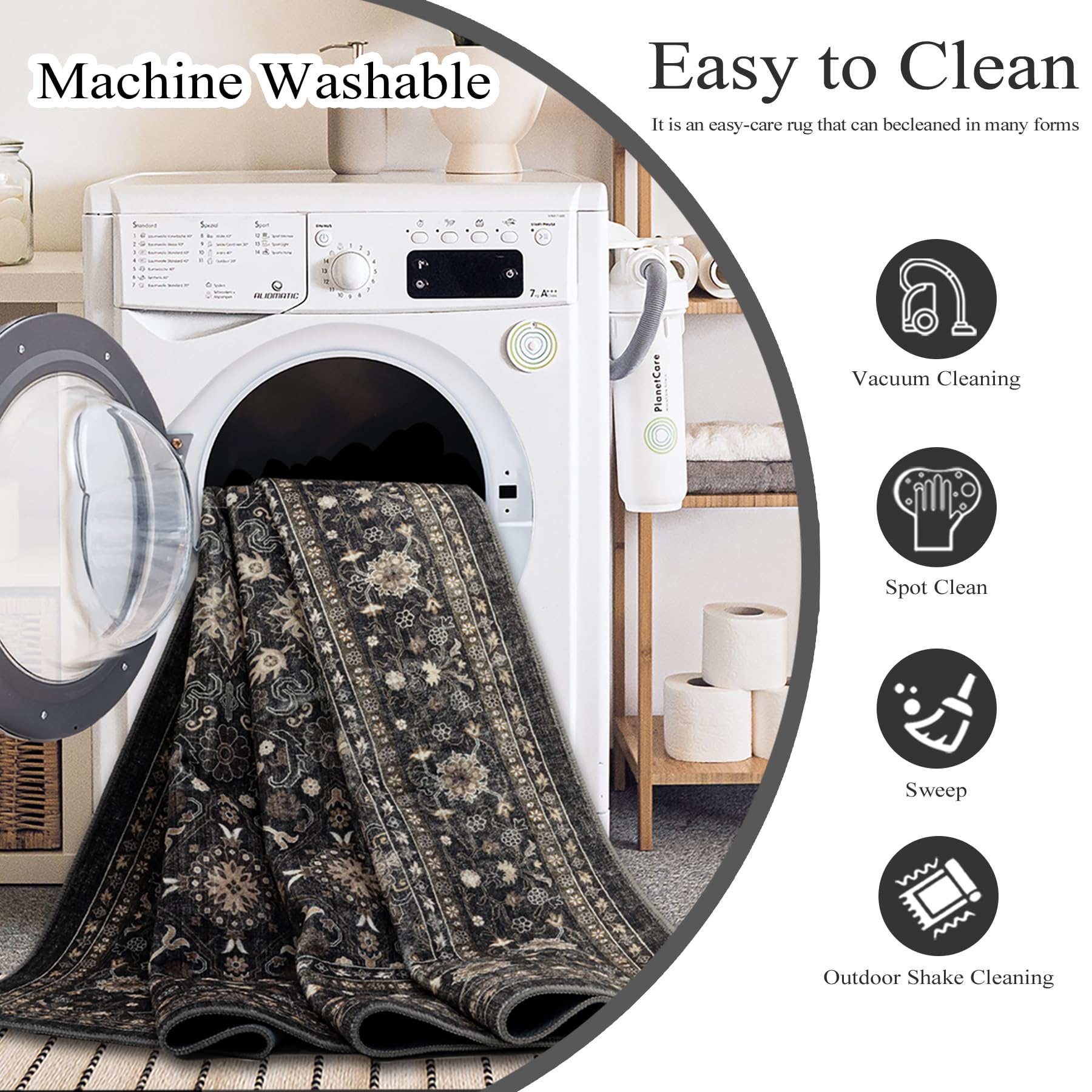 Ruaruarug Area Rug is durable and highly absorbent for daily use.