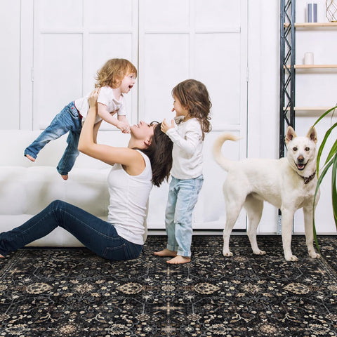 Ruaruarug area rug ideal for living rooms, bedrooms, kitchens, and entryways.