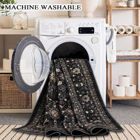 Ruaruarug area rug easy machine washable care for busy homes
